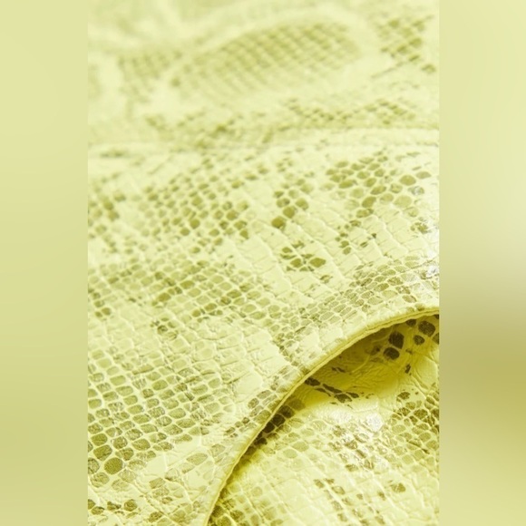 Rotate Birger Christensen Yellow Vegan  Snakeskin Trousers - Picture 4 of 15